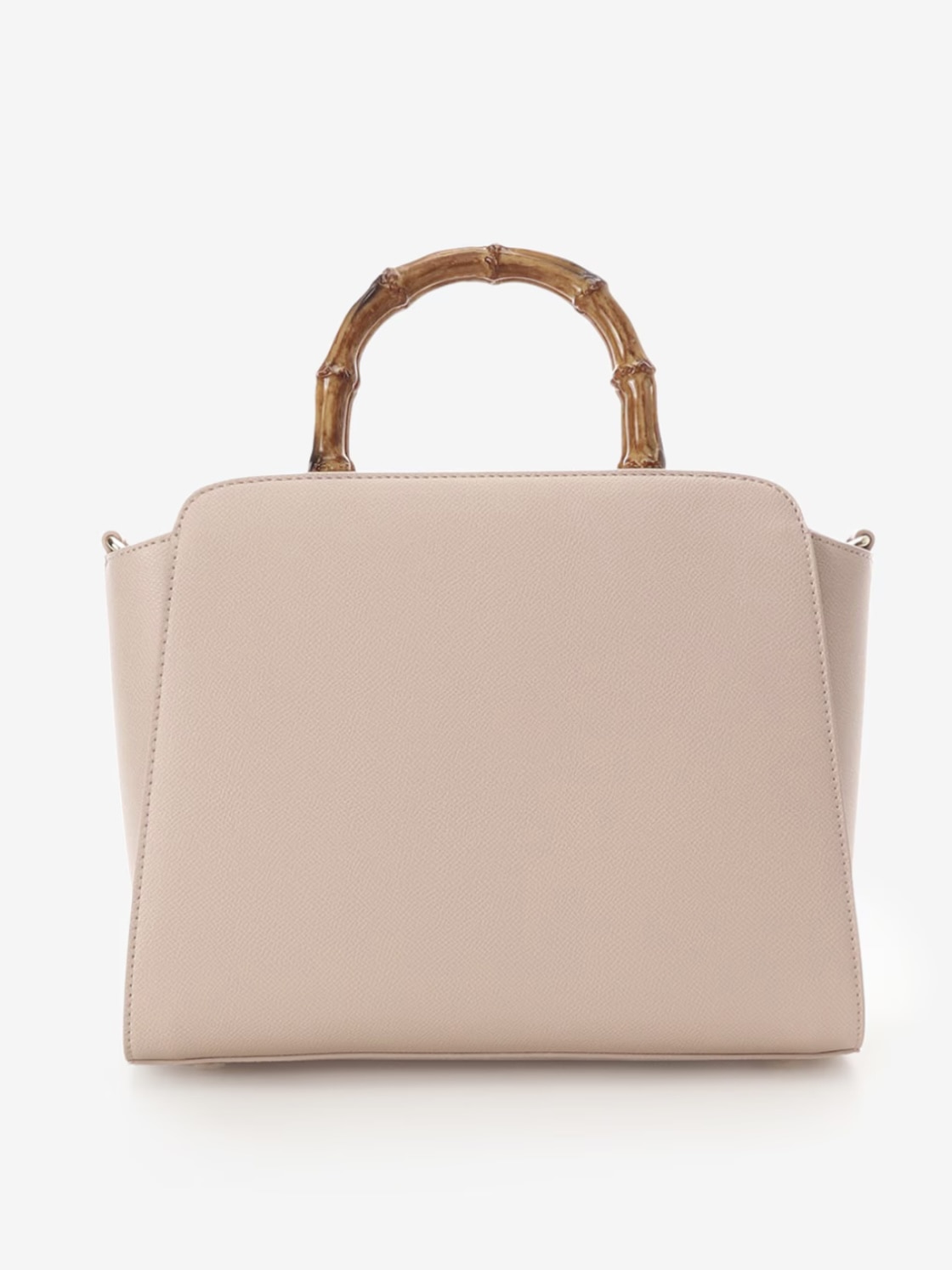 バンブーアクセントリボンハンドバッグ【ピンク】 ピンク