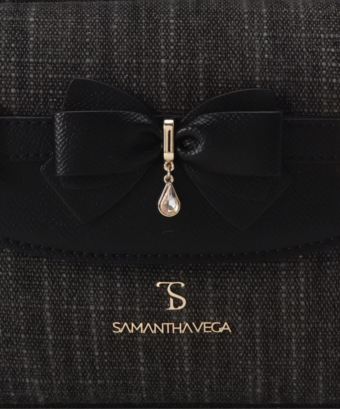 バンブーアクセントリボンリュック【ブラック】(ブラック