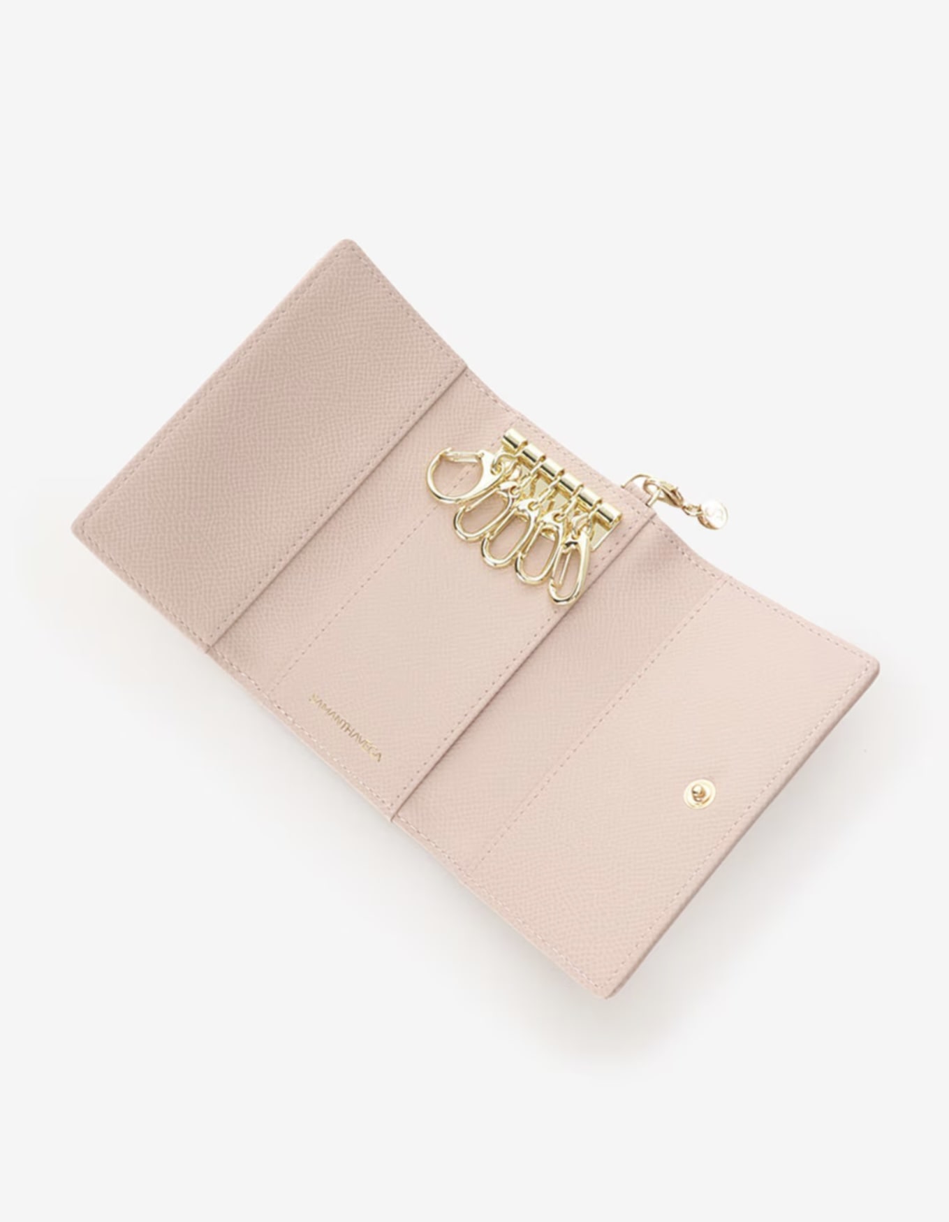 バンブーアクセントリボンキーケース【ピンク】 ピンク