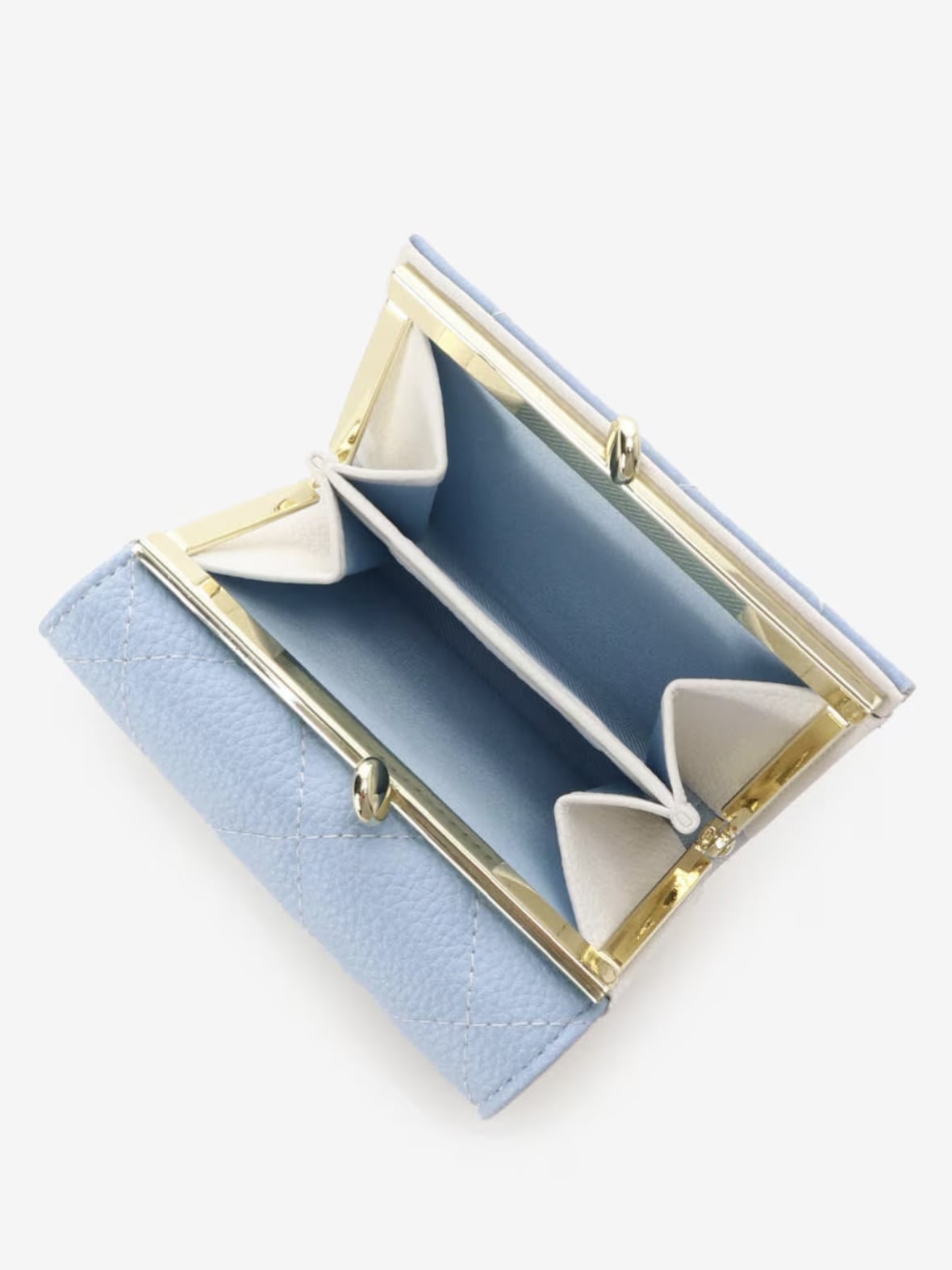 グラデーションパールフラッター折財布【ライトブルー】 ライトブルー