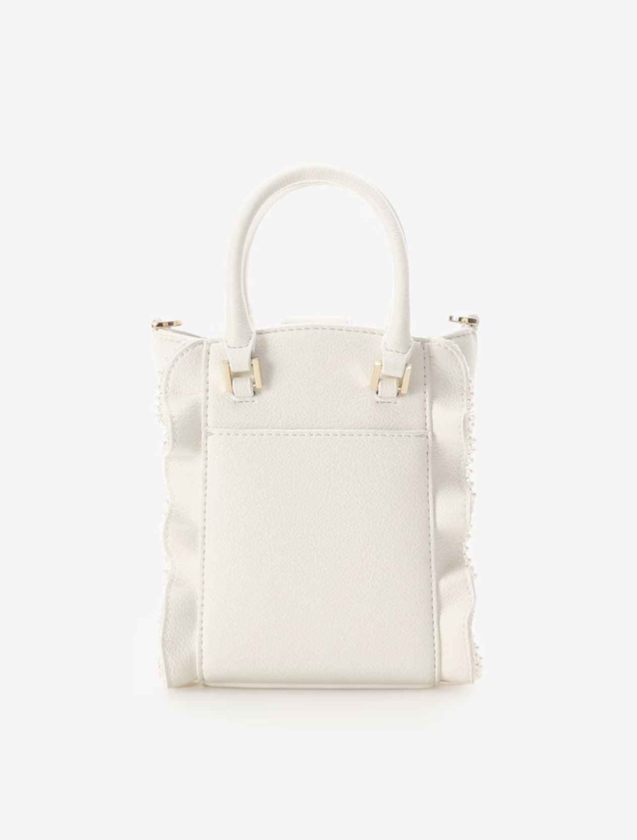 キルティングパールフラッタースマホショルダー【ホワイト】 ホワイト