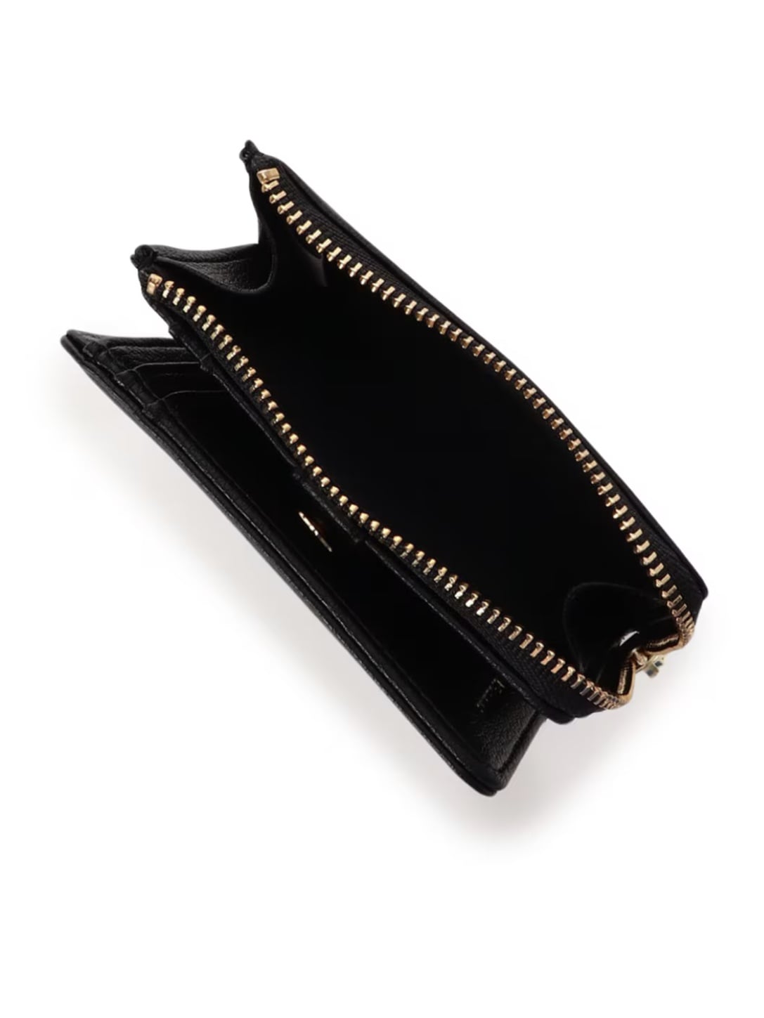 ビジューハート折財布【ブラック】 ブラック