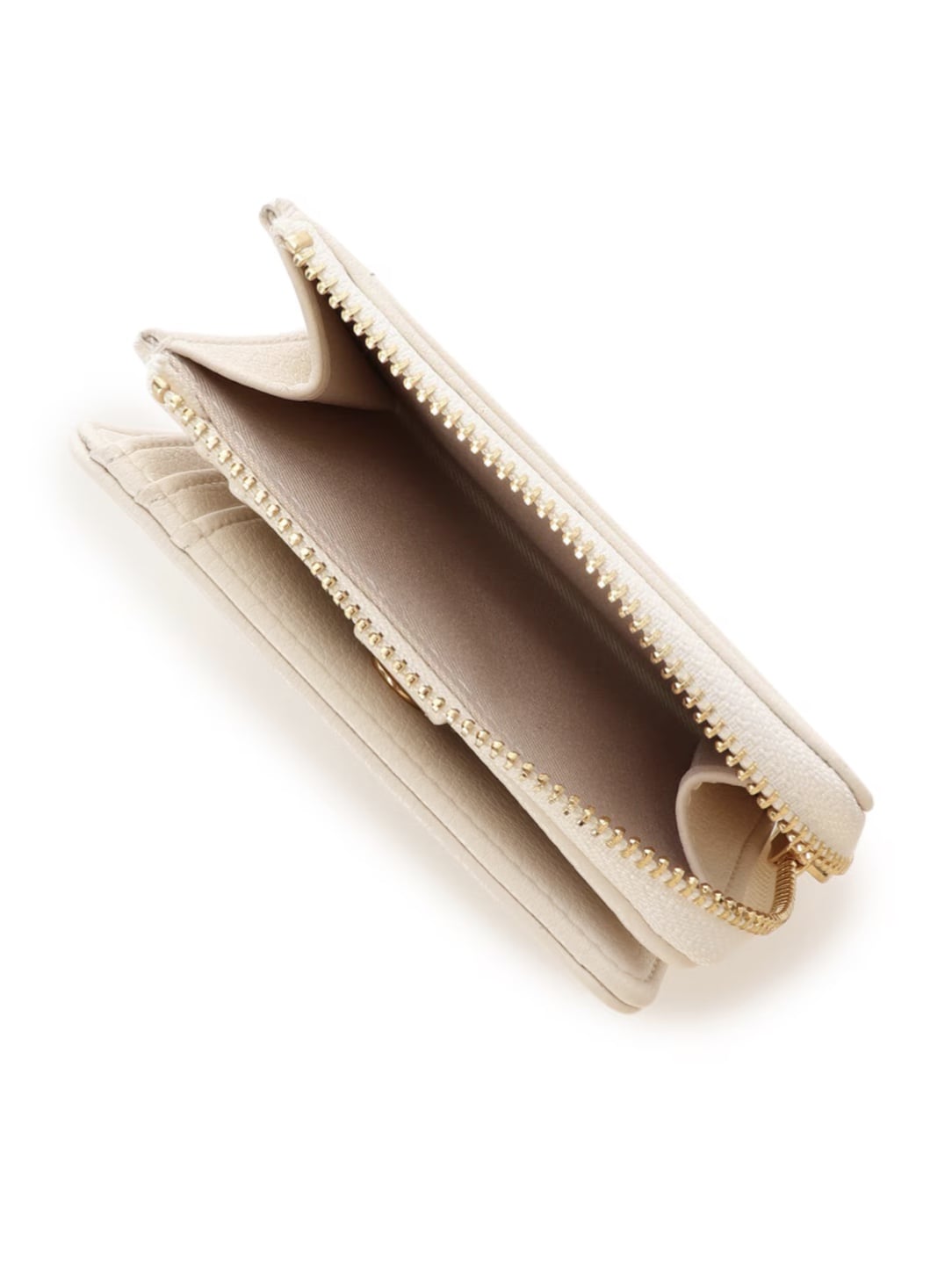 ビジューハート折財布【ホワイト】 ホワイト