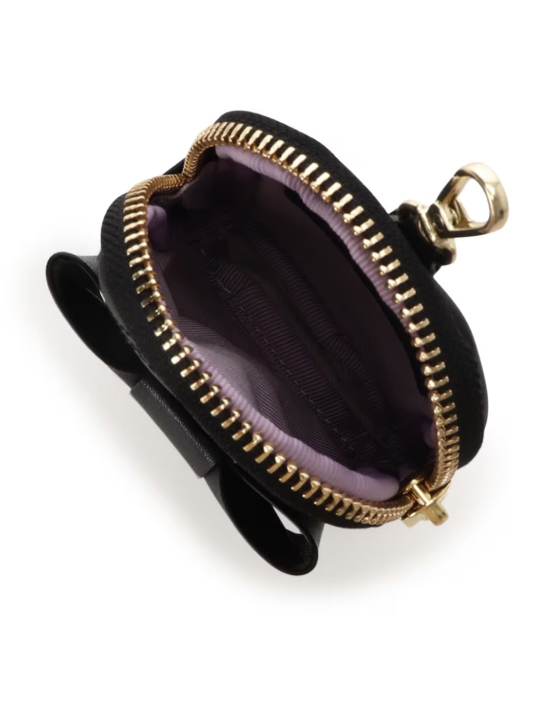 ハートキルトポーチ型チャーム【ブラック】 ブラック