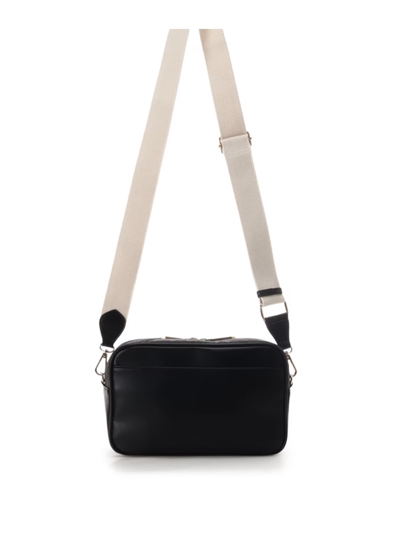 ロゴテープキルティングショルダーバッグ【ブラック】 ブラック