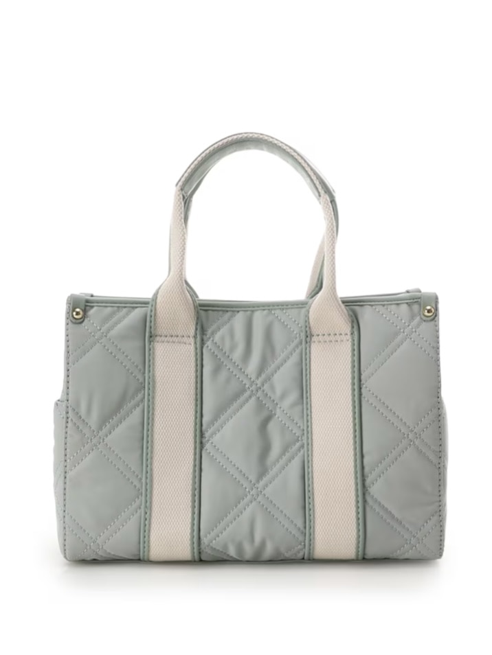 ロゴテープキルティングハンドバッグ（小）【ミント】 ミント