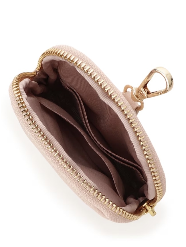 キルティングスタッズポーチ型チャーム【ピンク】 ピンク