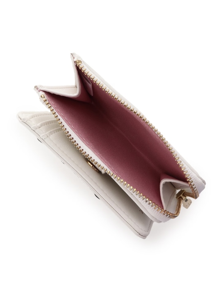 ツイードリボン折財布【マルチカラー】 マルチカラー