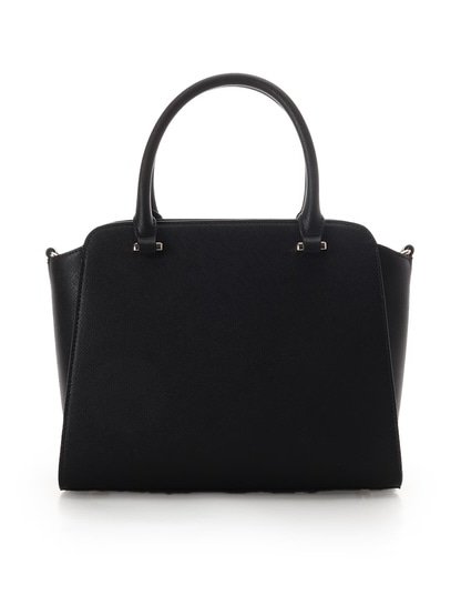 ツイードアクセントリボンハンドバッグ【ブラック】 ブラック