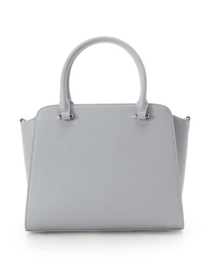 ツイードアクセントリボンハンドバッグ【ライトブルー】 ライトブルー