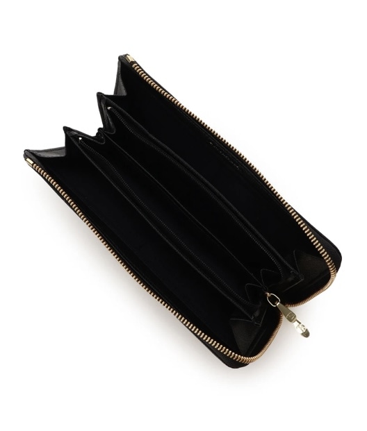 ツイードアクセントリボン長財布【ブラック】 ブラック