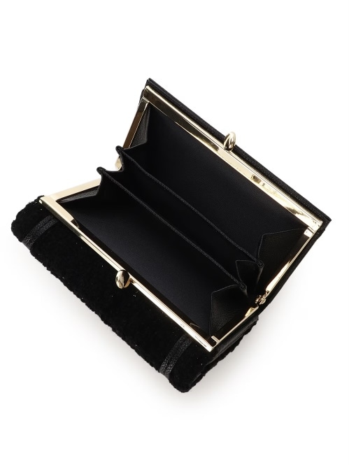 ソリッドリボンツイード折財布【ブラック】(ブラック)｜ サマンサベガ  