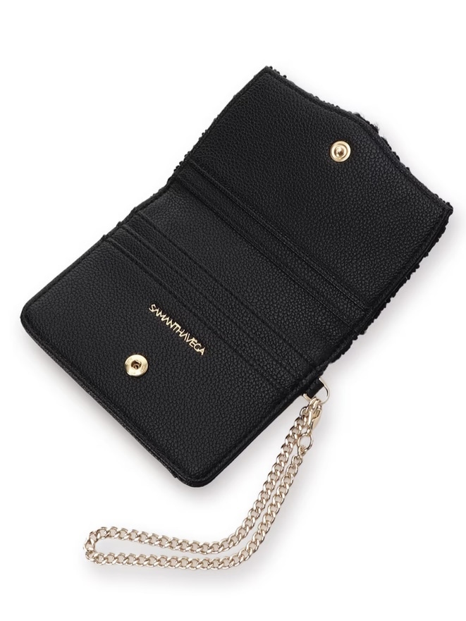 ソリッドリボンツイードパスケース【ブラック】 ブラック