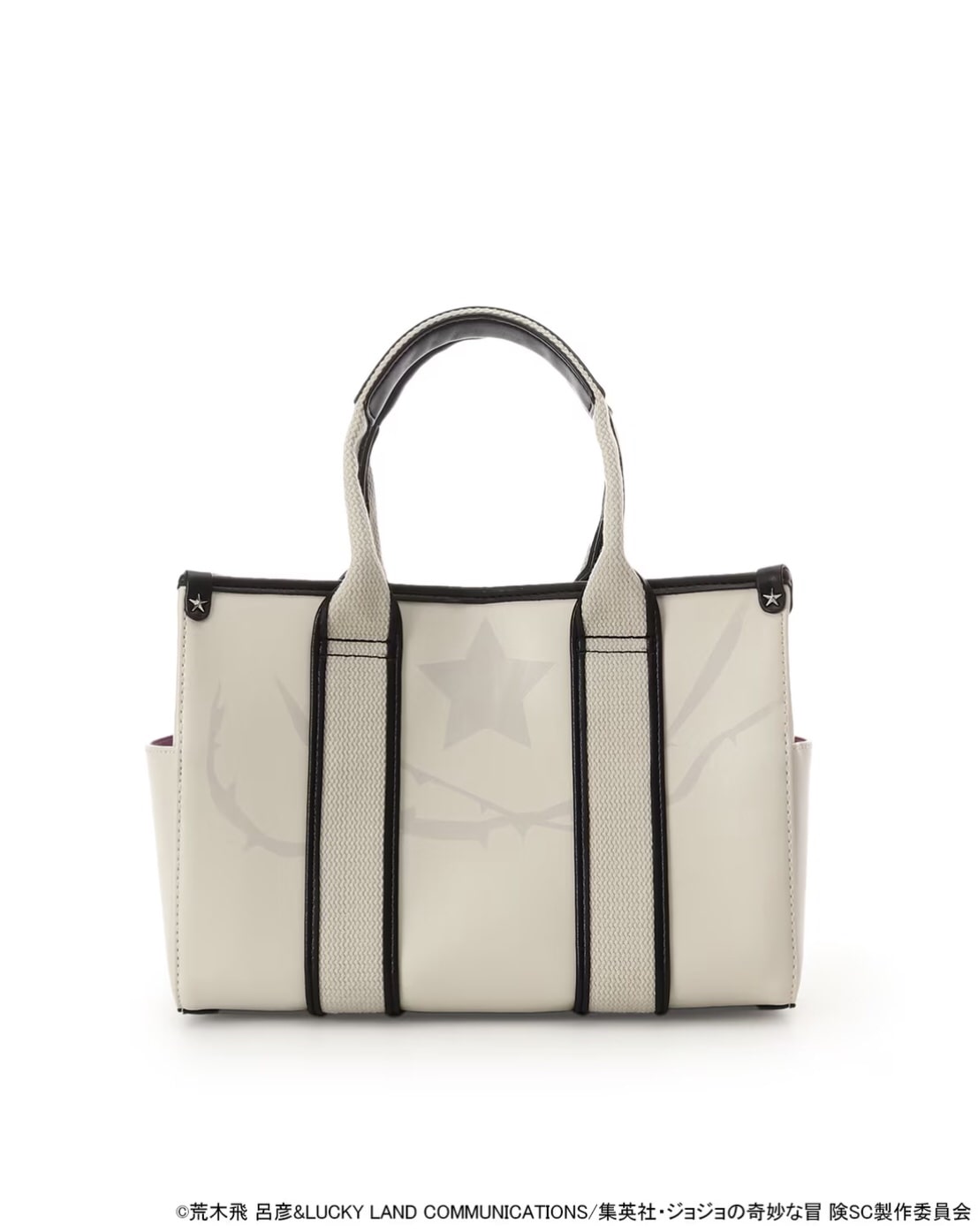 SAMANTHAVEGA×アニメ『ジョジョの奇妙な冒険 スターダストクルセイダース』　「ジョセフ・ジョースター」コレクション　ロゴテープハンドバッグ オフホワイト