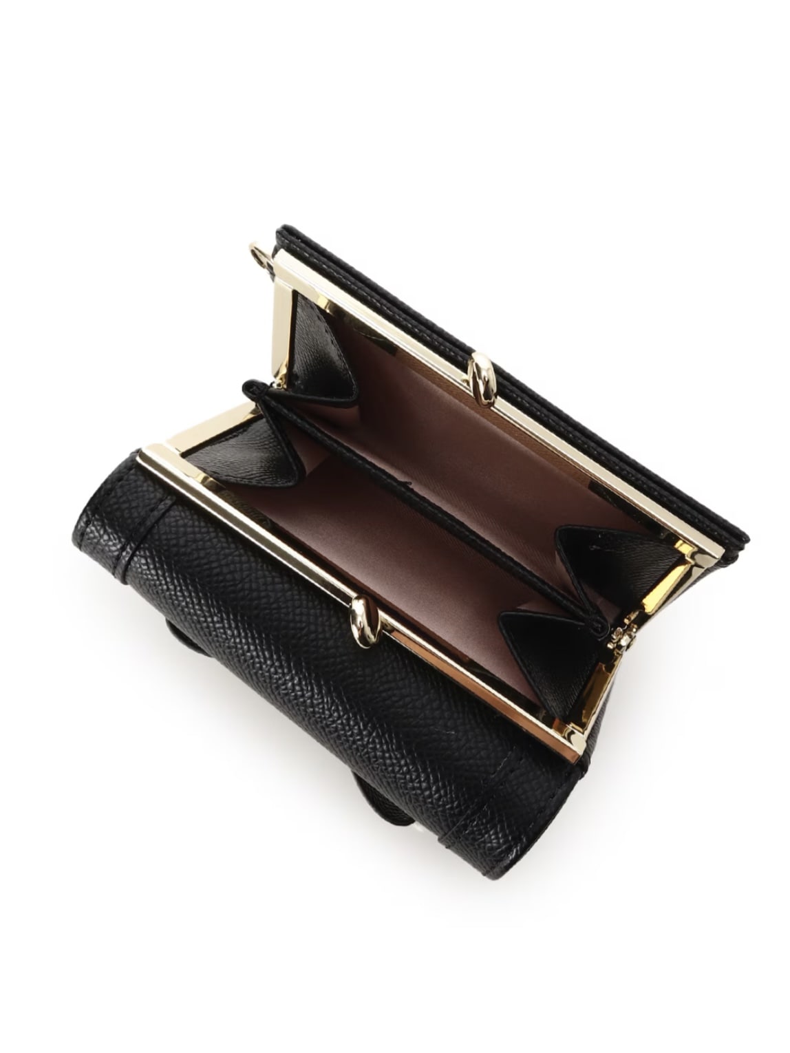 ジュエルリボン折財布【ブラック】 ブラック