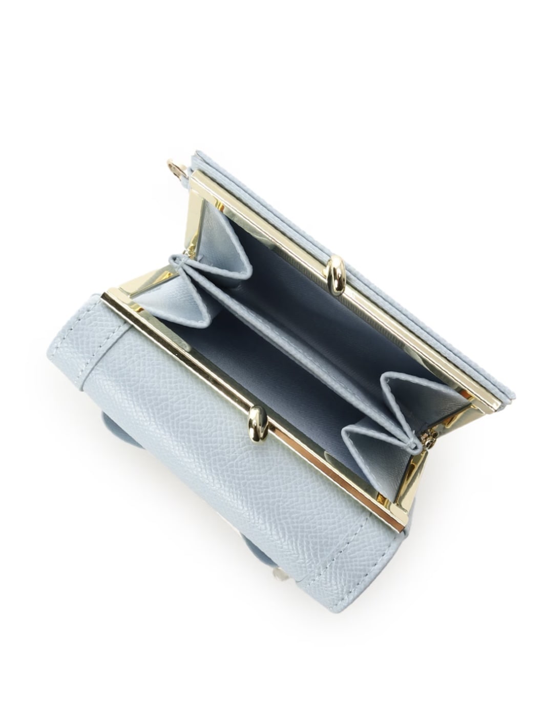 ジュエルリボン折財布【ライトブルー】 ライトブルー