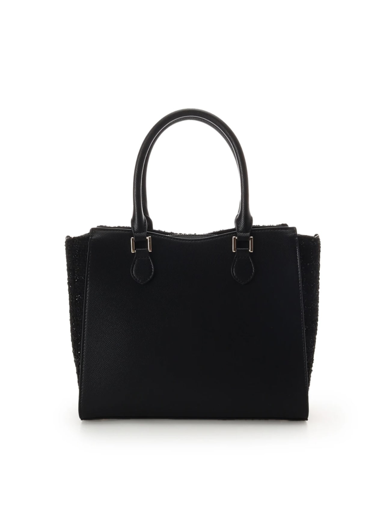 ツイードダイヤカットハンドバッグ【ブラック】 ブラック