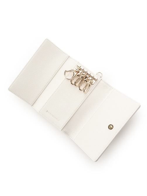  ジュエルリボンキーケース　【ホワイト】 ホワイト