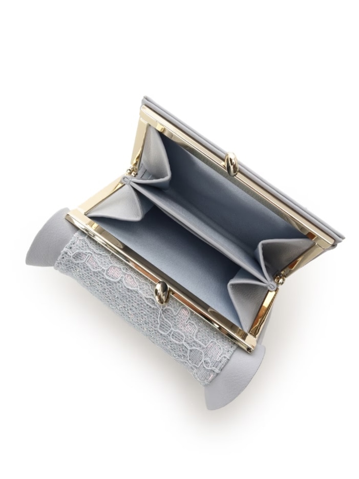 レースハートベルト折財布【ライトブルー】 ライトブルー