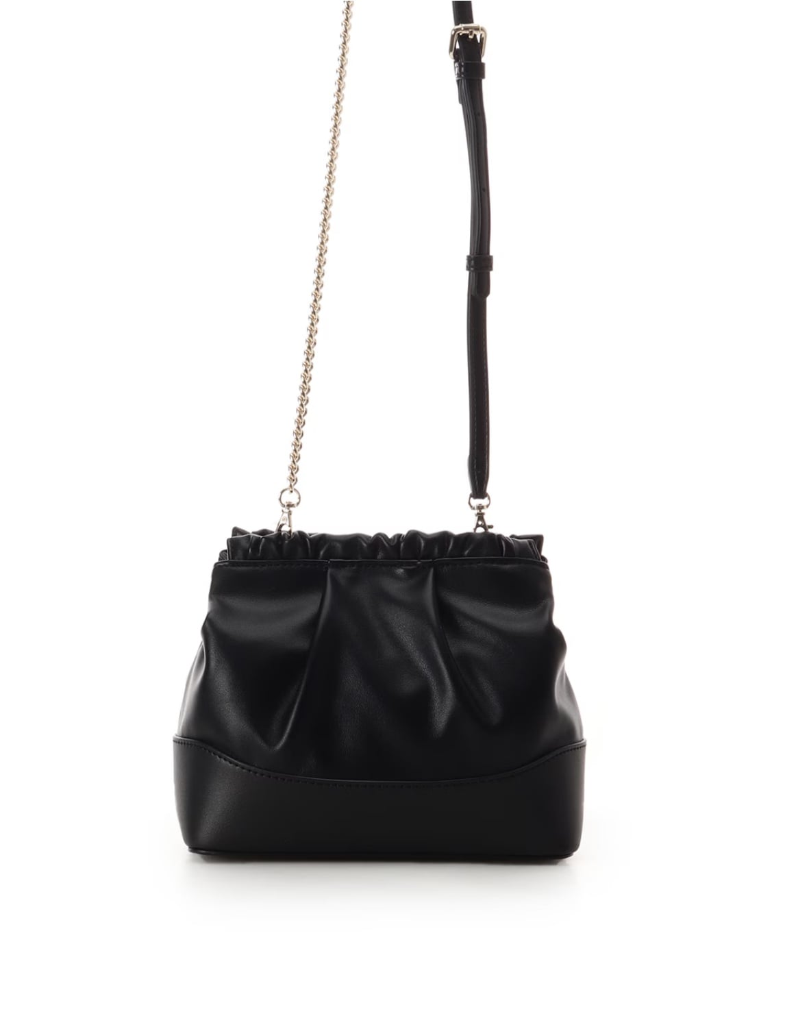 スムースチェーンショルダーバッグ ブラック