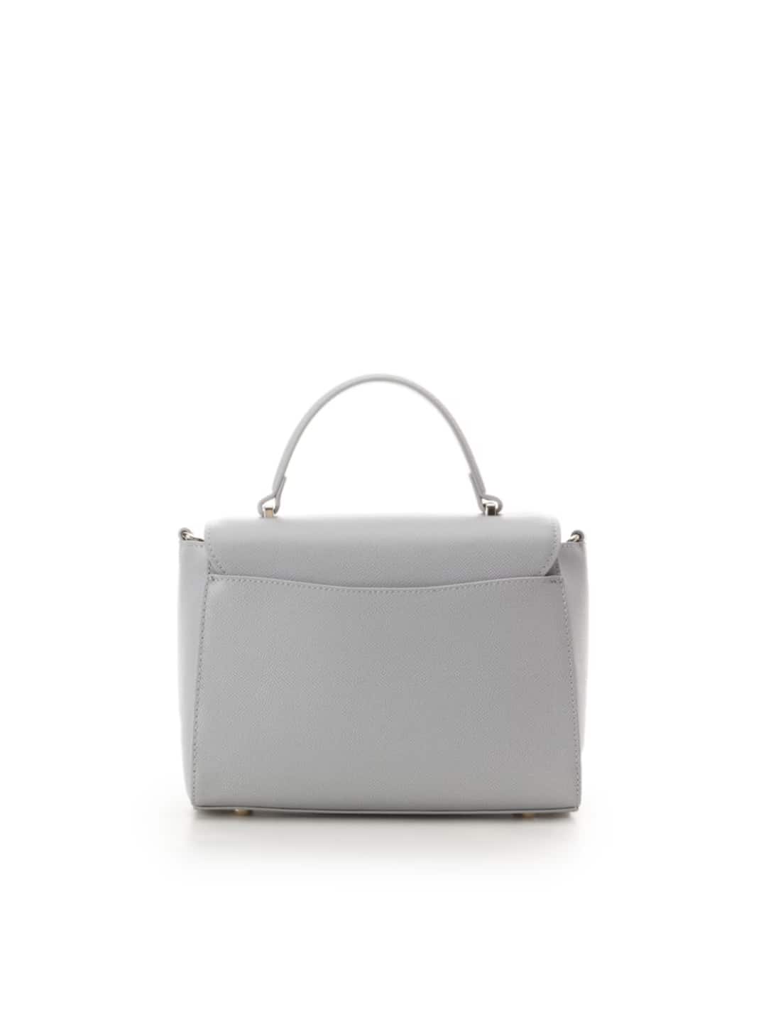 バイカラーアクセントリボンショルダーバッグ【ライトブルー】 ライトブルー