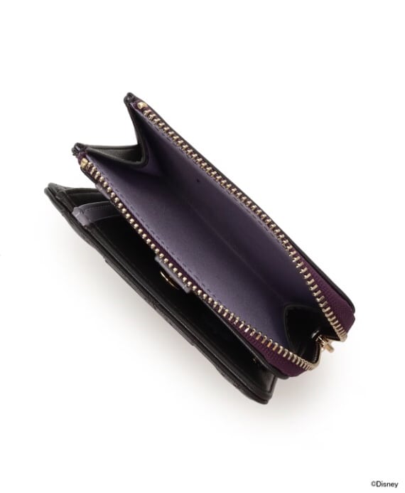 ディズニーヴィランズコレクション 「アースラ」 折財布 ダークグレー