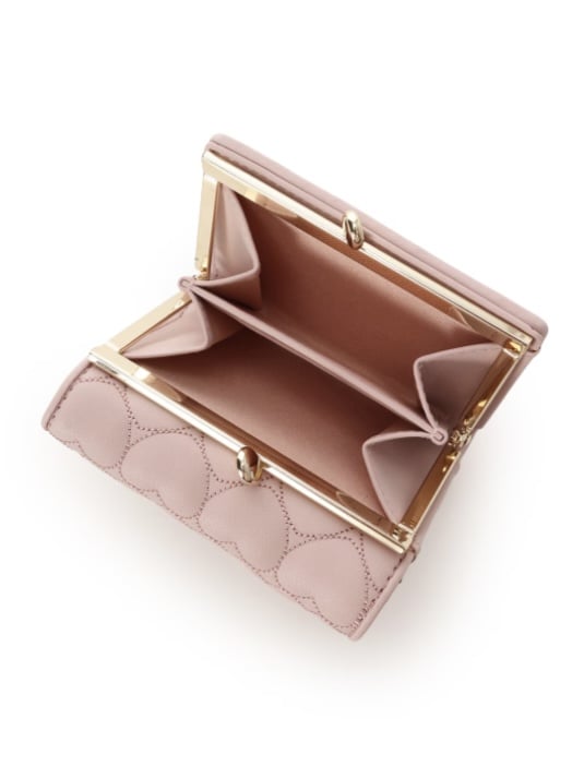 エターナルハートキルト折財布【ピンク】 ピンク