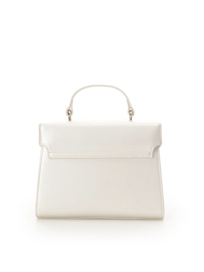 [Holiday Collection]パールカラージュエルリボンバニティバッグ【ホワイト】 ホワイト