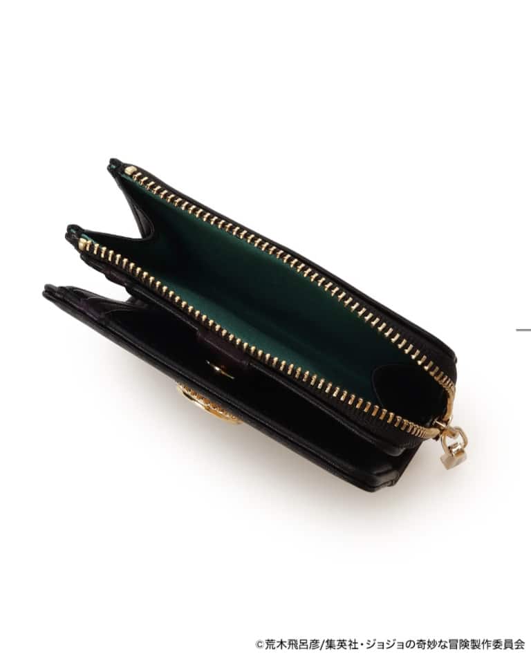 アニメ『ジョジョの奇妙な冒険 戦闘潮流』「カーズ」コラボコレクション　折財布 【ブラック】 ブラック