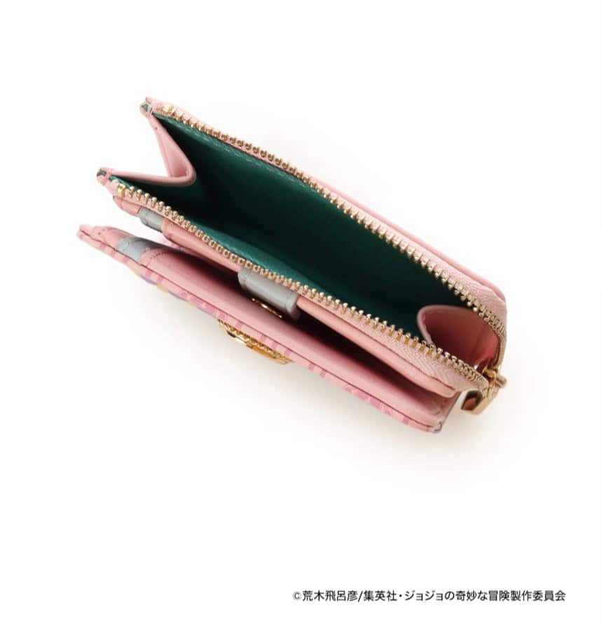 アニメ『ジョジョの奇妙な冒険 戦闘潮流』「シーザー・A・ツェペリ」コラボコレクション　折財布 ピンク