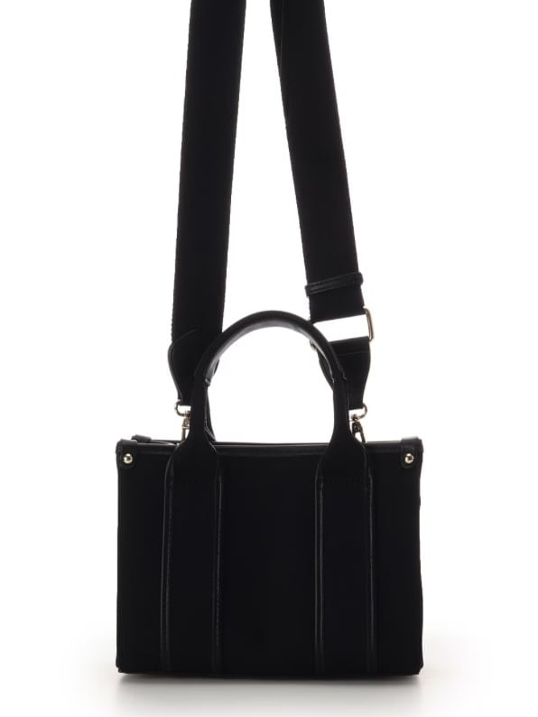 新色ロゴテープキャンバスショルダーバッグ（ミニ）【ブラック】 ブラック