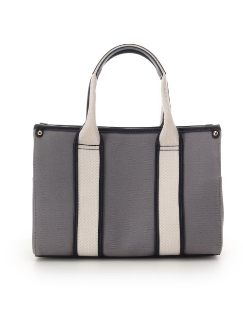 新色ロゴテープキャンバスハンドバッグ（小）【グレー】 グレー
