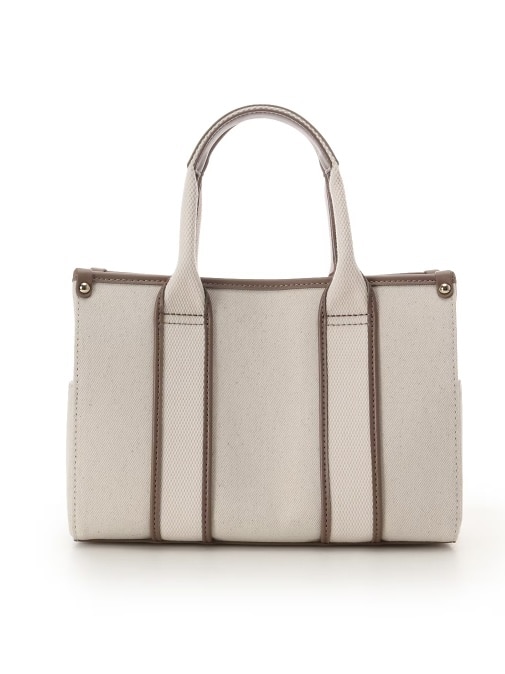 新色ロゴテープキャンバスハンドバッグ（小）【オフホワイト】 オフホワイト