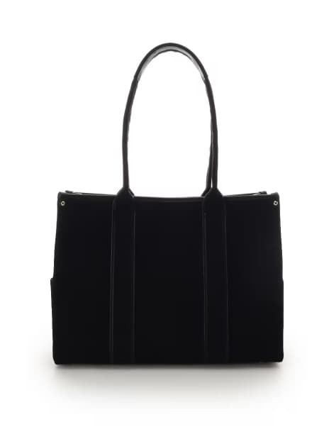 新色ロゴテープキャンバスA4トートバッグ【ブラック】 ブラック