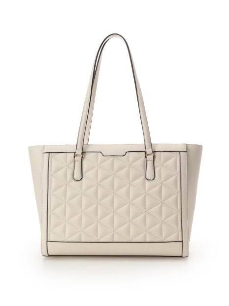 キルティングフェイクレザートートバッグ【オフホワイト】 オフホワイト