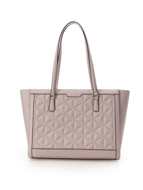 キルティングフェイクレザートートバッグ【ピンクベージュ】 ピンクベージュ