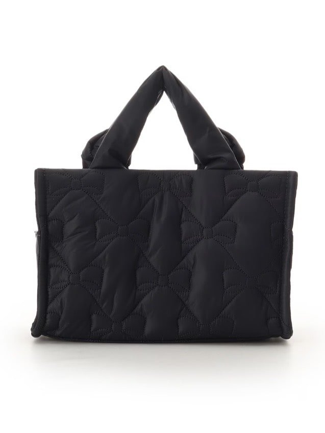 リボンキルティングハンドバッグ【ダークグレー】 ダークグレー