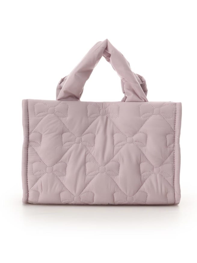 リボンキルティングハンドバッグ【ピンク】 ピンク