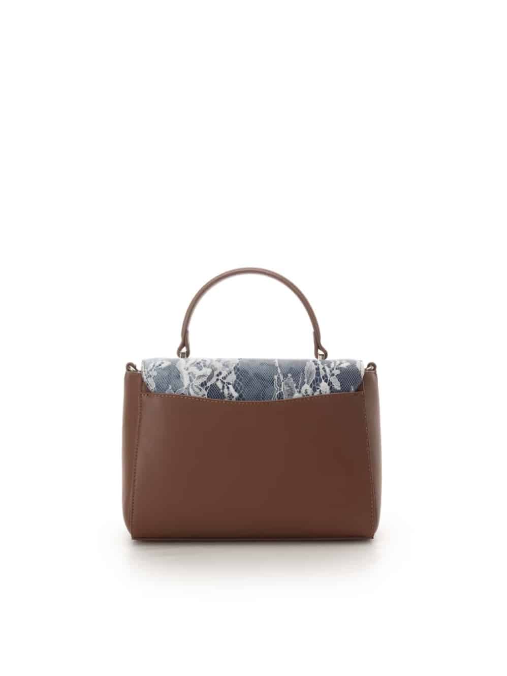 デニム調アクセントリボンショルダーバッグ【インディゴ】 インディゴ