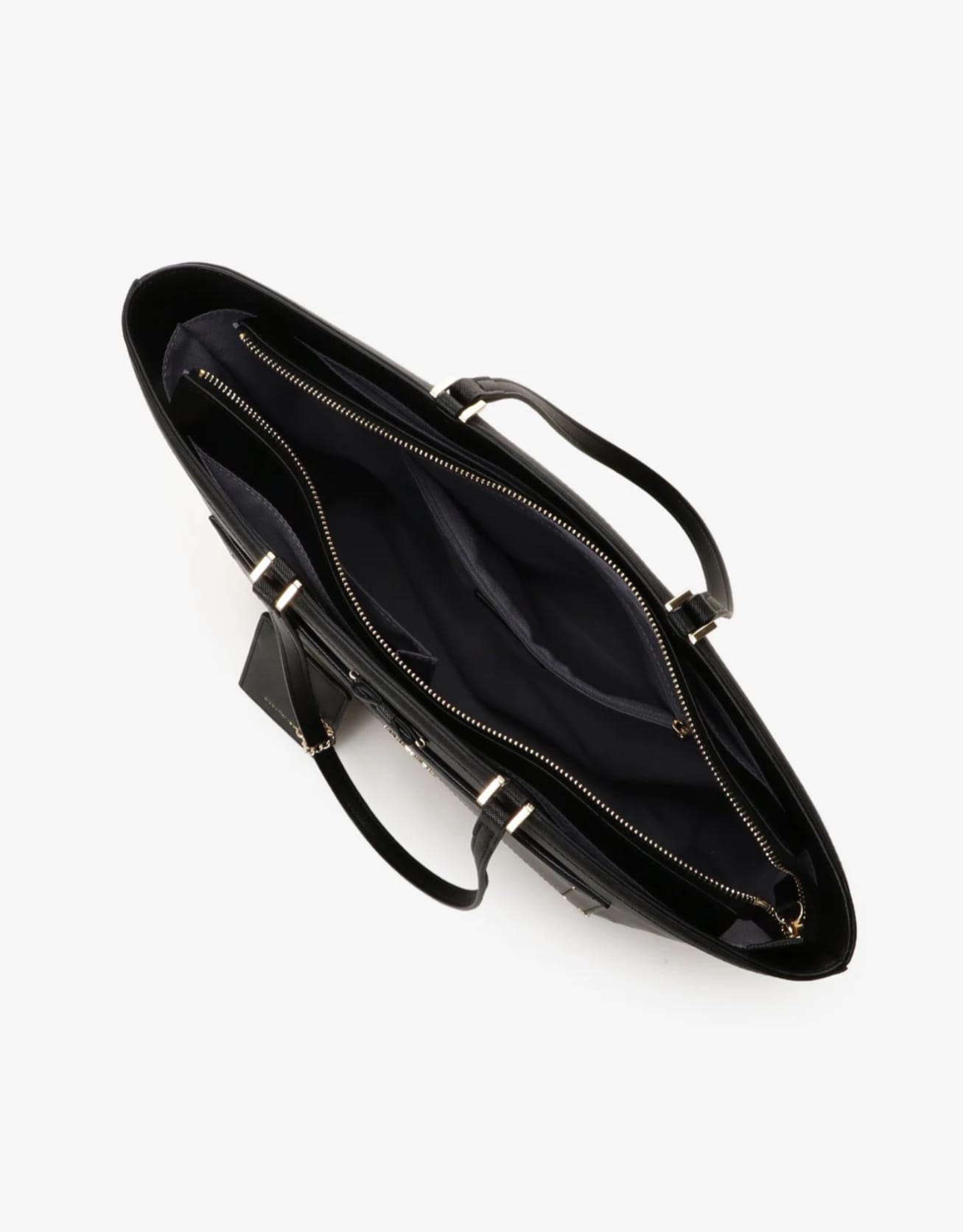 シンプルリボントートバッグ ブラック