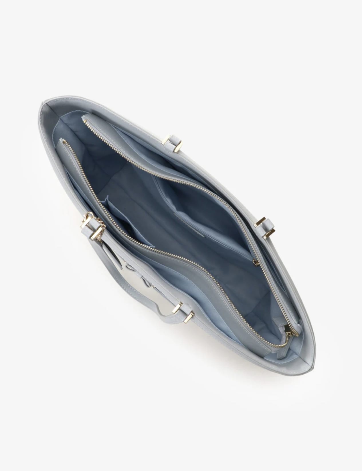 シンプルリボントートバッグ ライトブルー