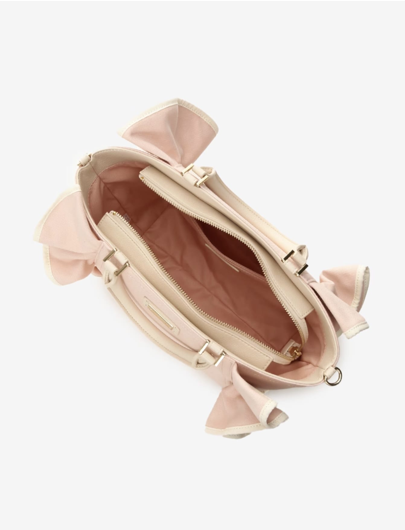 パイピングフリルハンドバッグ（大）【ベビーピンク】 ベビーピンク