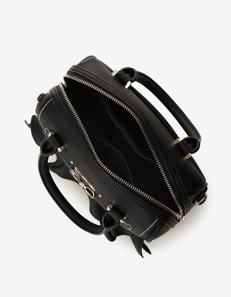 フリルリボンハンドバッグ【ブラック】 ブラック