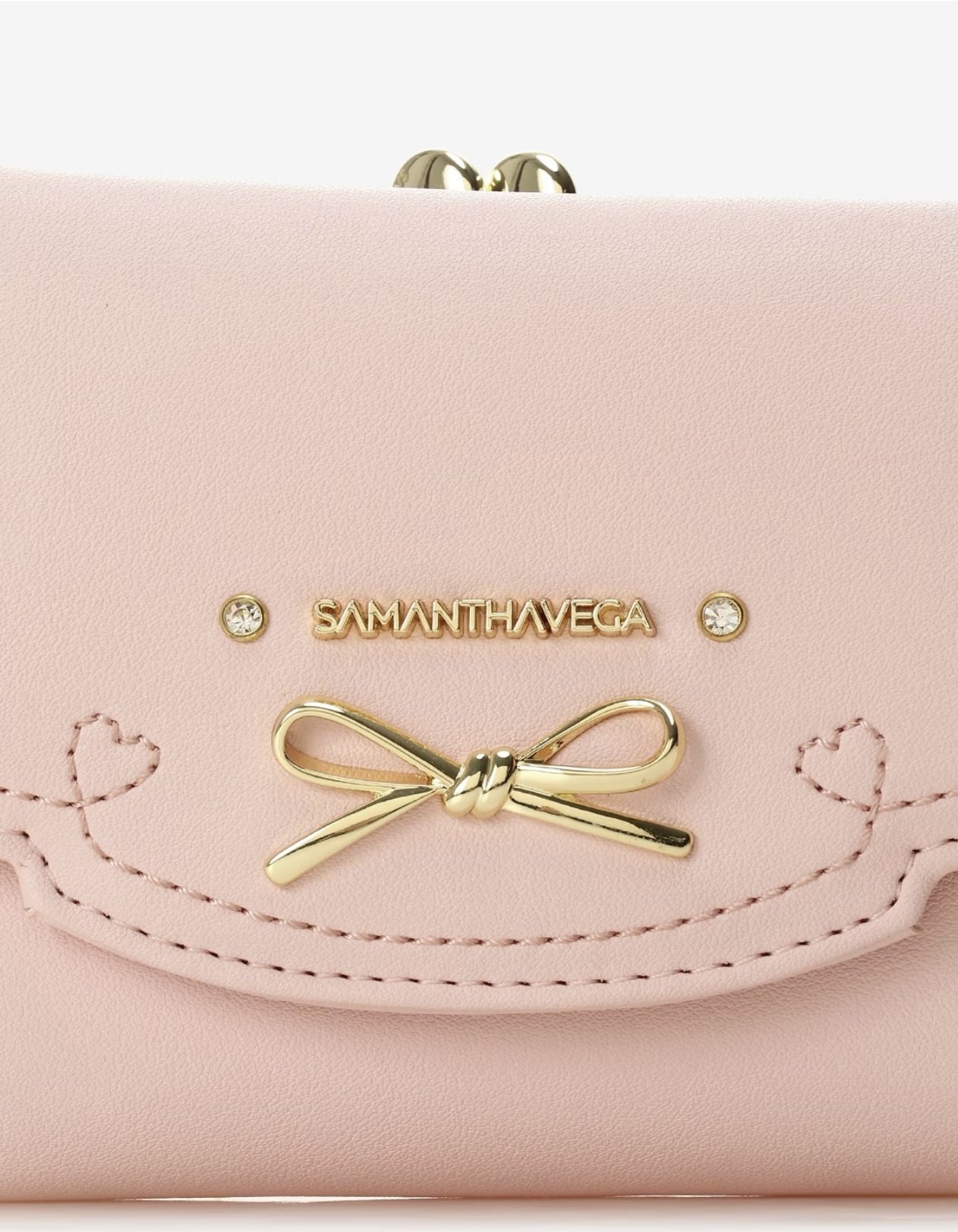 フリルリボン折財布【ピンク】 ピンク