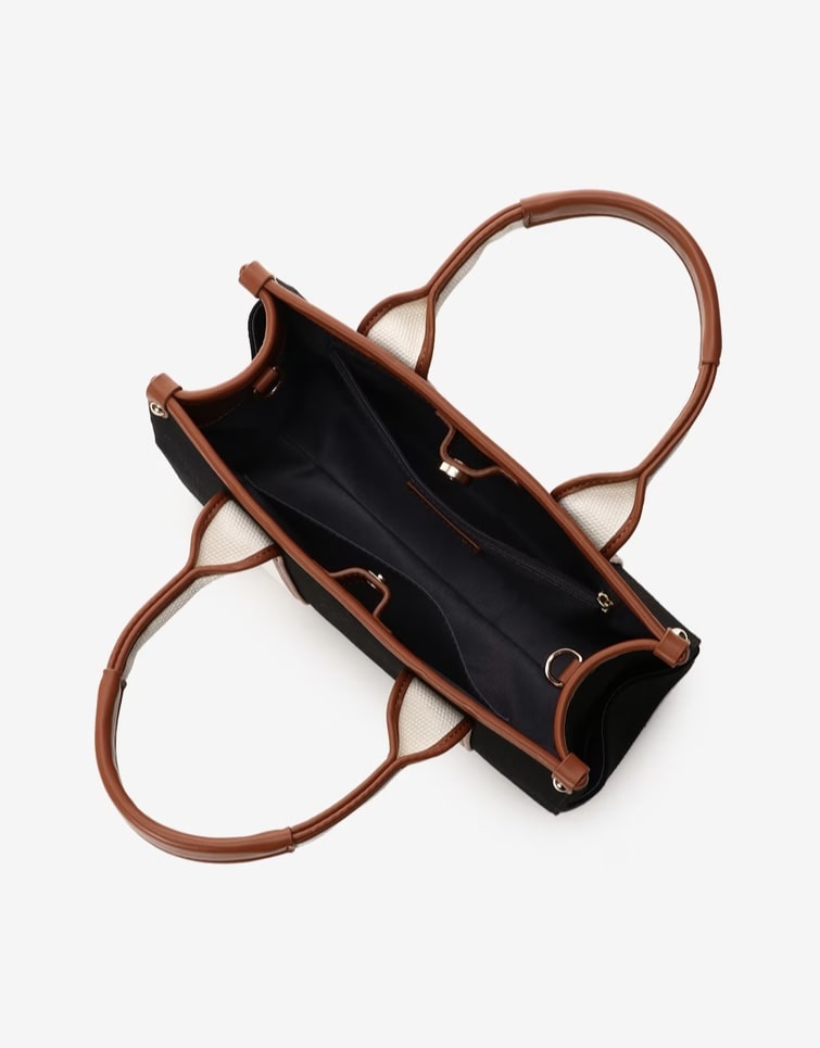  ロゴテープキャンバストートバッグ（小）【ブラック】 ブラック