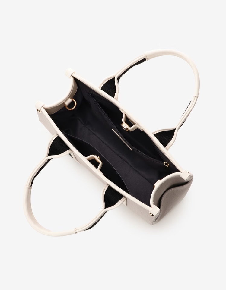 ロゴテープキャンバストートバッグ（小）【グレー】 グレー