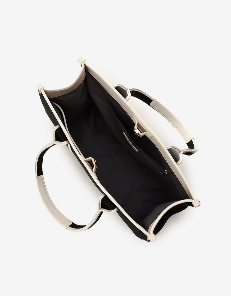 ロゴテープキャンバストートバッグ（大）【ブラック】 ブラック