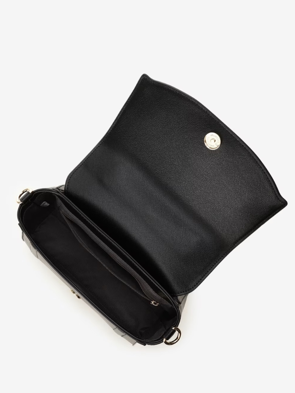 バイカラーアクセントリボンショルダーバッグ【ブラック】 ブラック