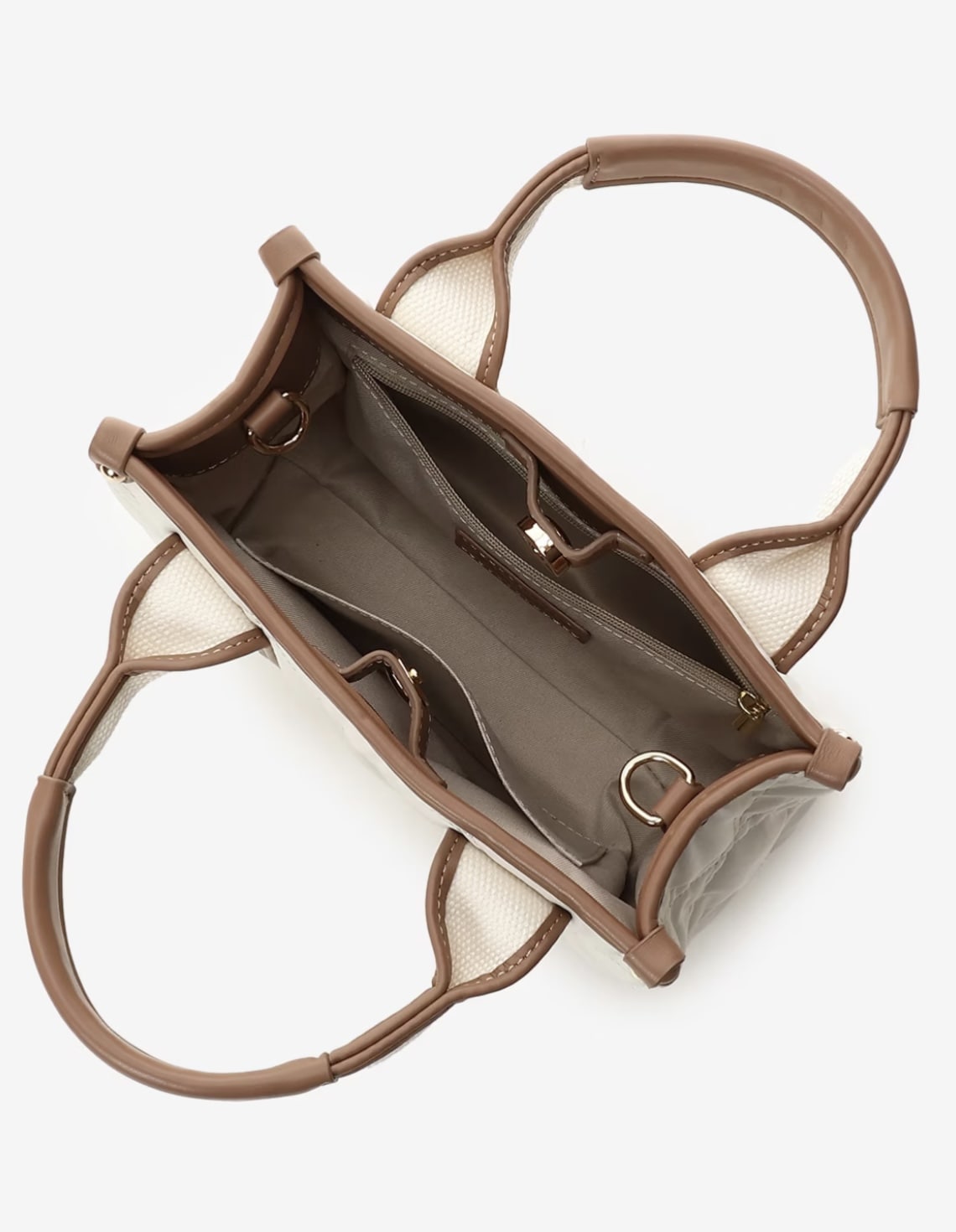 ロゴテープキルティングトートバッグ（ミニ）【ホワイト】 ホワイト