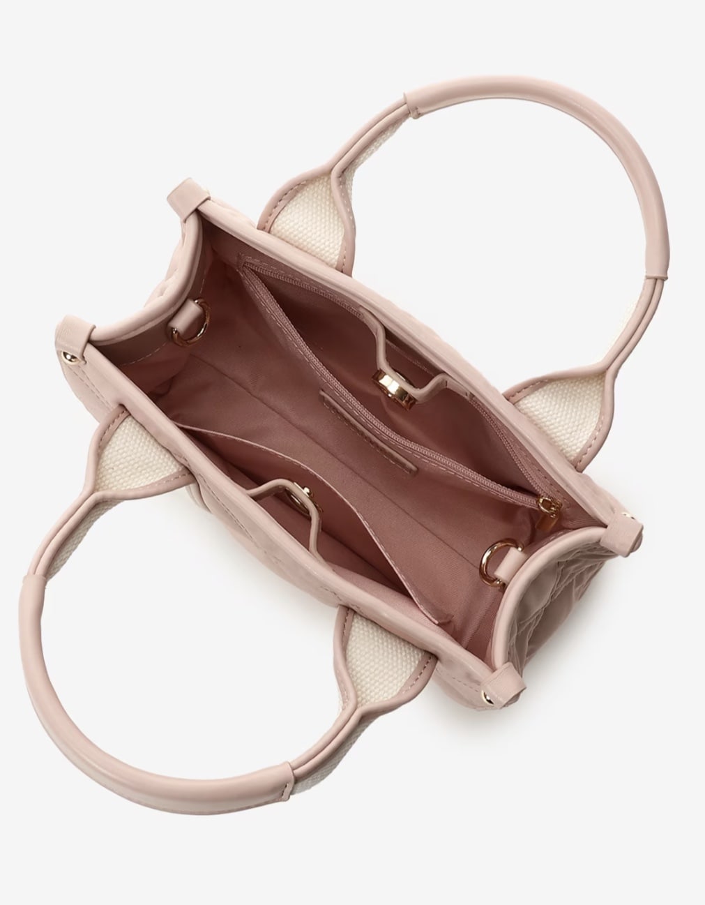 ロゴテープキルティングトートバッグ（ミニ）【ピンク】 ピンク